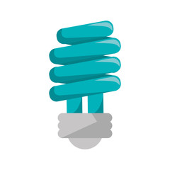Saving bulb light spiral isolated