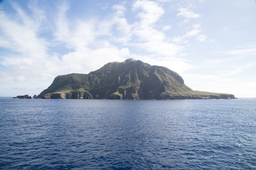 Inaccessible Island with an amazing cloud formation. Inaccessible Island Saint Helena, Ascension...