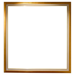 Obraz premium Gold frame isolated on white background.