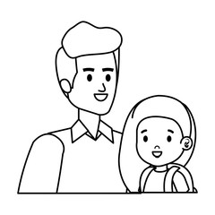 father with daughter characters