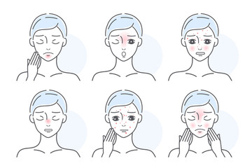 man with acne on face