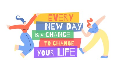 Woman Motivation Poster Opportunity Change Life