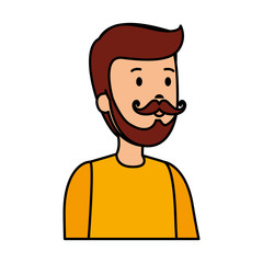 young man with beard character