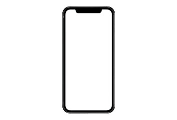 Smartphone similar to iphone xs max with blank white screen for Infographic Global Business Marketing Plan , mockup model similar to iPhonex isolated Background of ai digital investment economy.