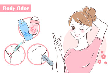 woman with body odor problem