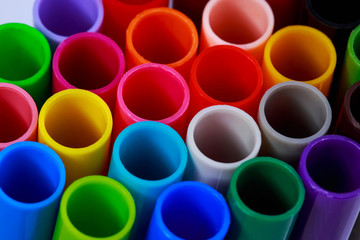 The colored tubes