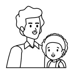 young father with son characters