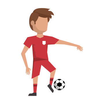 Soccer player with ball avatar