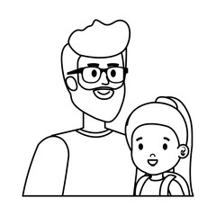 father with daughter characters