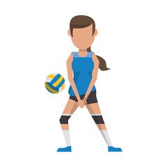 Voleyball player with ball avatar