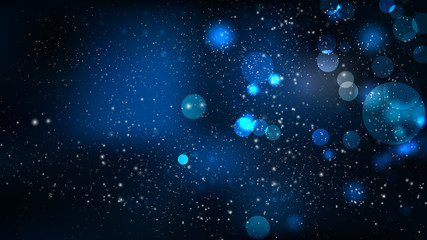 Black and Blue Bokeh Lights Background © stockgraphicdesigns