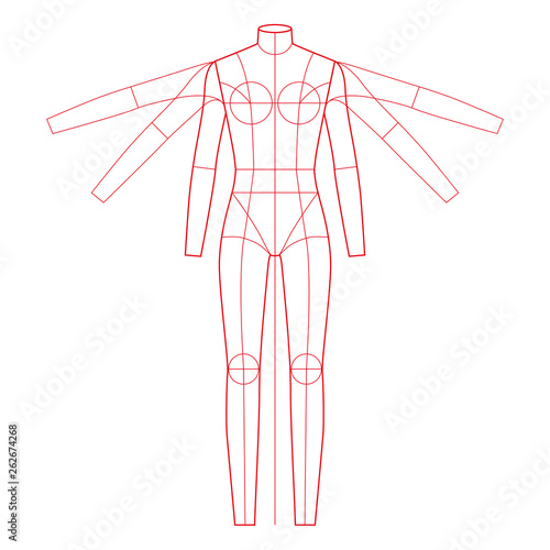 "Fashion Flats Body Templates Female" Stock image and royalty-free