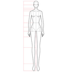 Fashion Figure Template 10 Head