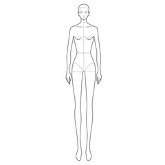 Fashion Figure Template 10 Head