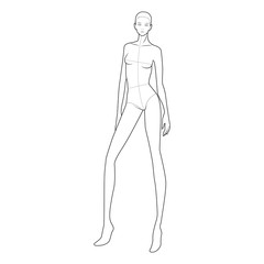 Fototapeta premium Fashion Figure Template 10 Head