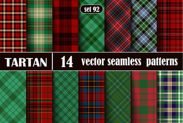 Set Tartan Seamless Pattern - 262674449