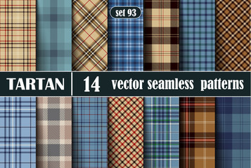 Set Tartan Seamless Pattern