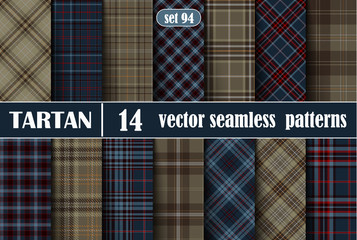 Set Tartan Seamless Pattern