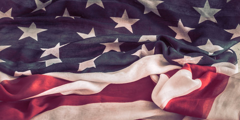 National Patriotic symbols. The old American flag.