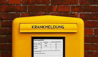 Krankmeldung Briefkasten