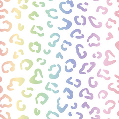 Leopard skin print of spot, stains. Seamless pattern with splash