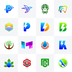 Collection Of Logo Design Template - Vector