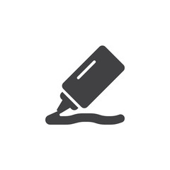 Sauce bottle vector icon. filled flat sign for mobile concept and web design. Tube of mustard or ketchup glyph icon. Symbol, logo illustration. Pixel perfect vector graphics