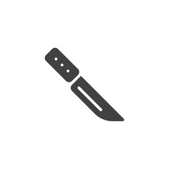 Kitchen knife vector icon. filled flat sign for mobile concept and web design. Chef cooking knife glyph icon. Symbol, logo illustration. Pixel perfect vector graphics