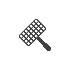 Barbecue, grill steel grid vector icon. filled flat sign for mobile concept and web design. Wire rack for BBQ glyph icon. Symbol, logo illustration. Pixel perfect vector graphics