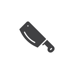 Chopping butcher vector icon. Meat knife filled flat sign for mobile concept and web design. Kitchen cleaver glyph icon. Symbol, logo illustration. Pixel perfect vector graphics