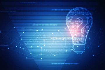 bulb future technology, innovation background, creative idea concept 