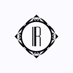 Classic modern art deco luxury monochrome minimal hipster geometric vintage vector monogram, frame , border , label for your logo badge