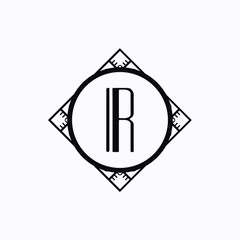 Modern art deco luxury classic monochrome minimal hipster geometric vintage vector monogram, frame , border , label for your logo badge design