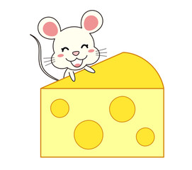 ねずみとチーズ  イラスト
