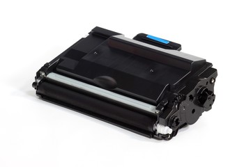 Toner Cartridge black isolated on white background.