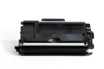 Big toner cartridge black isolated on white background.