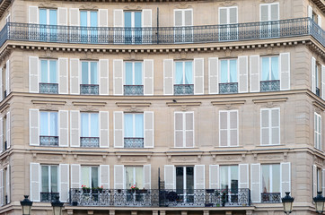 Buildings, windows, roofs of Paris
