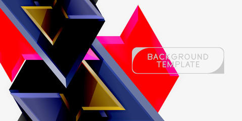 Triangular low poly background design, multicolored triangles. Vector