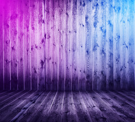 interior with neon lights