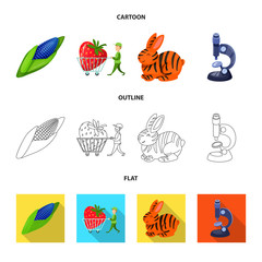 Vector illustration of test and synthetic icon. Set of test and laboratory vector icon for stock.