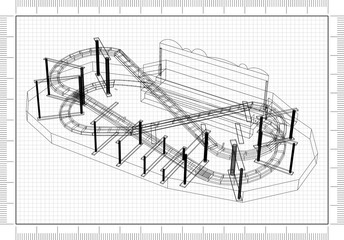Roller coaster Architect Blueprint 