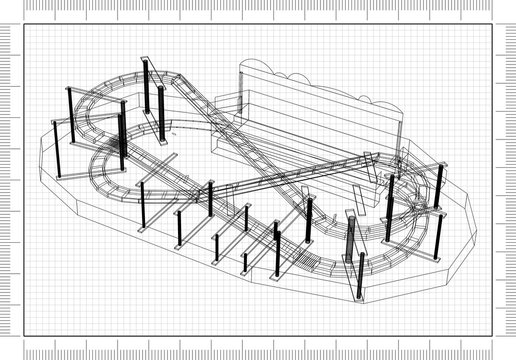 Roller coaster Architect Blueprint
