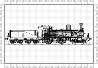 Old Train Architect Blueprint 