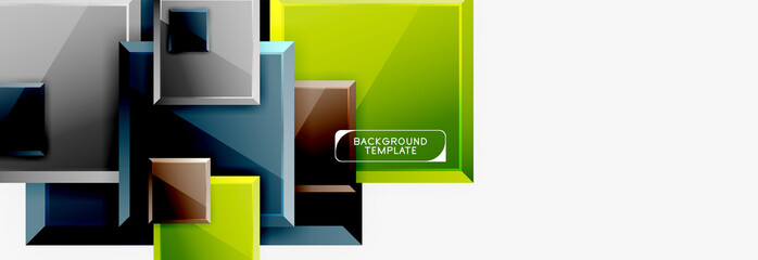 Minimal square banner abstract background