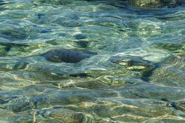Wasseroberfläche mit Wellenstruktur