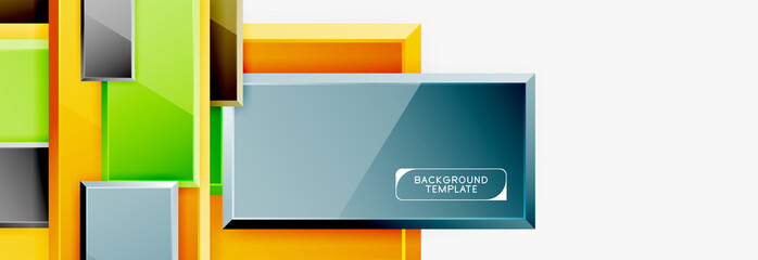 Minimal square banner abstract background