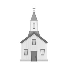Vector illustration of church and catholic logo. Set of church and prayer stock symbol for web.