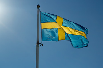 The Flag of Sweden Close Up