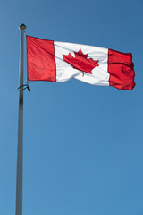The Canadian Flag on a Falgpole