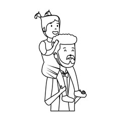 father with daughter characters